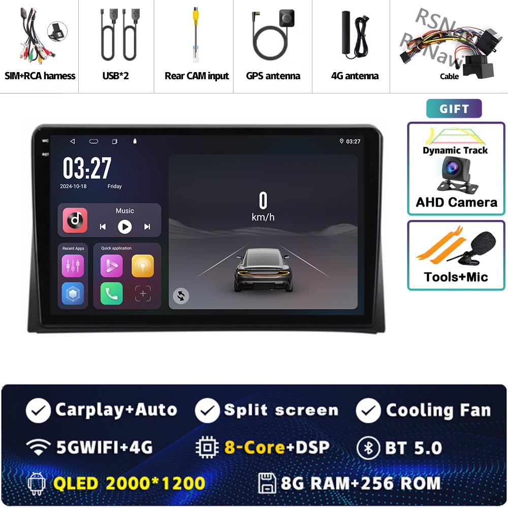 Android 14 Carplay Auto For Volkswagen Multivan T5 2003 - 2015 Car Radio Player Multimedia Stereo Navigation 2 DIN Head Unit BT