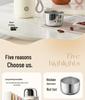 Women's Portable Thermos Mug, Compact 2025 Design, 316 Stainless Steel Lid, Suitable for Drinking Water, Child-Friendly.