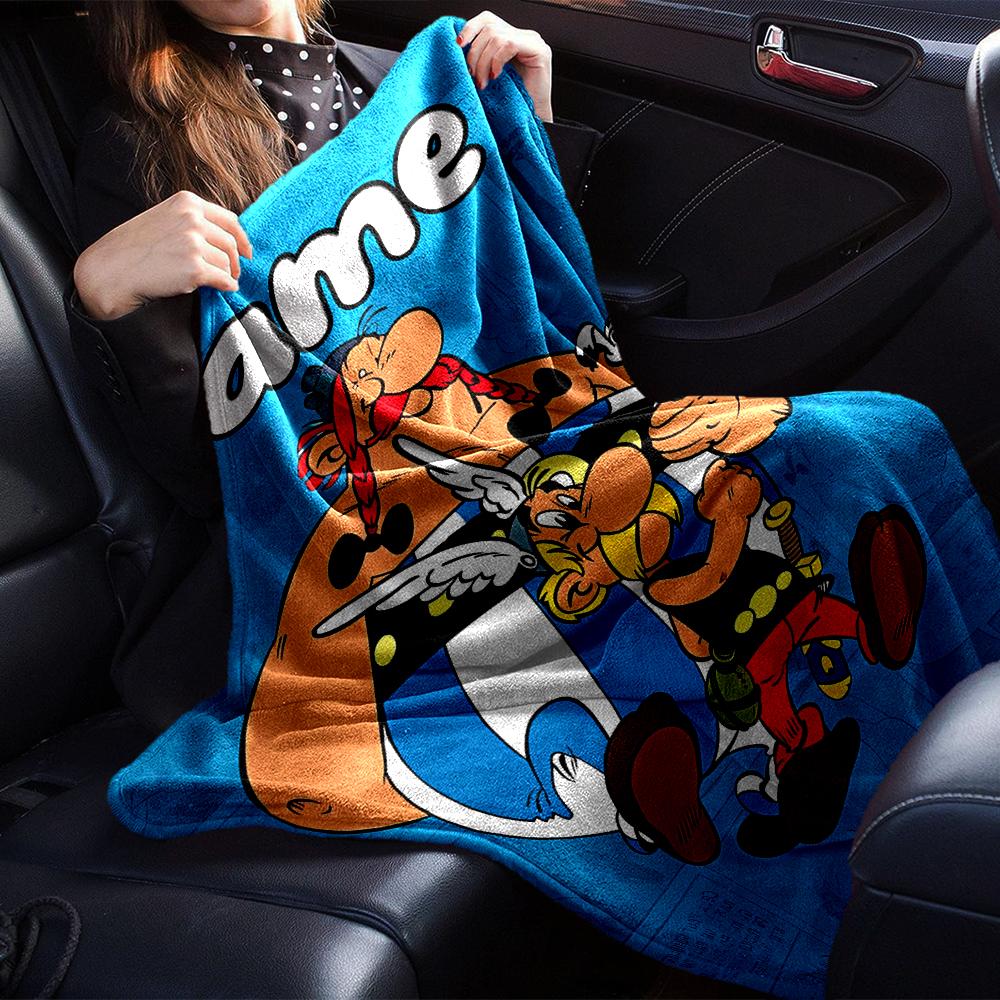 Personalisierbare Decke mit Namen und Persönlichkeit Asterix, Weich & Warm, für Sofa, Büro, Bett, Reise, Mittagspause, Geschenk, Geeignet für alle Jahreszeiten