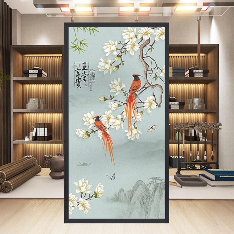Chinese Style Flower Bird Window Film Home Bathroom Decor Frosted Window Stickers Static Cling Stained Privacy Glass Film