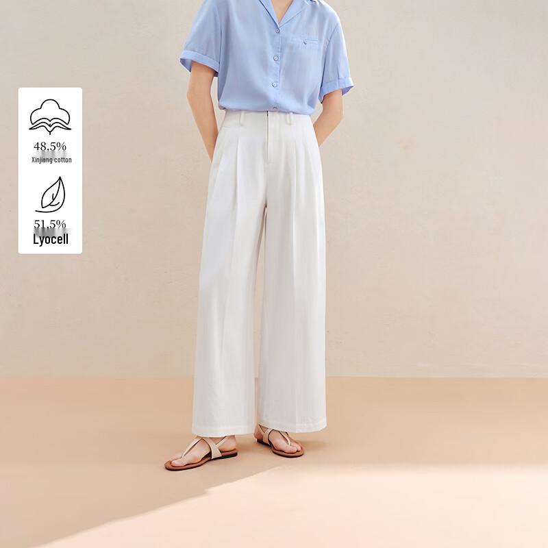 Inman Women s Lyocell Cotton High-Waist Wide-Leg Pants 28