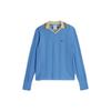 X Wales Bonner Knit Long-Sleeve Football Tee Lucky Blue Unisex Tops IN5954
