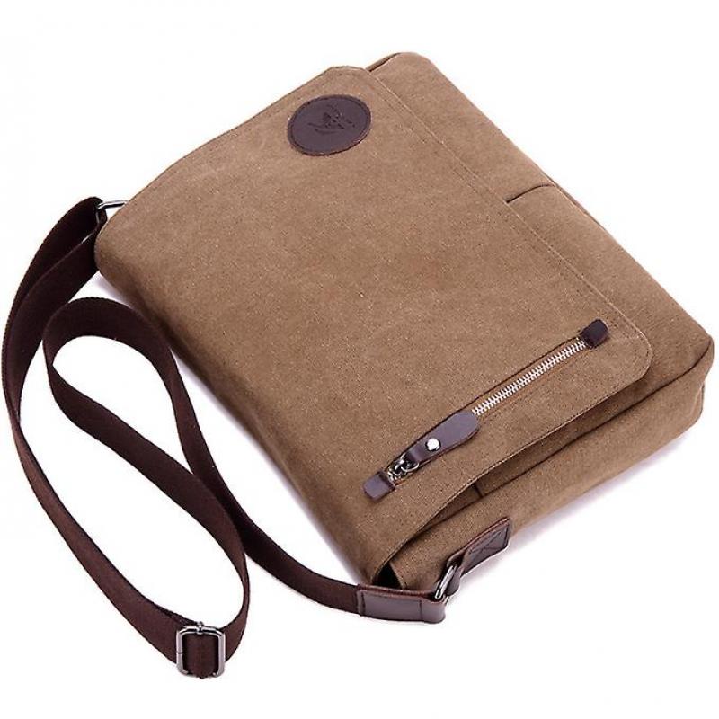 Unisexová taška messenger ležérní plátěná taška přes rameno taška na notebook 13 palců