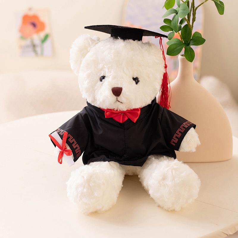 

Cute Doctor Cap Bear Doll Graduation Bear Plush Doll Stuffed Plush Toysets Designed For Birthday Surprise Graduate Gifts For Student Boys And Girls about 30cm