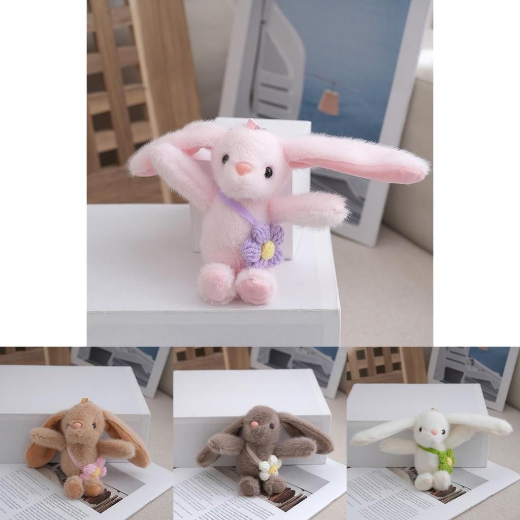 Adorable Plush Bunny Keychain Cute Rabbit Doll Wedding Favor Soft Toy Accessory