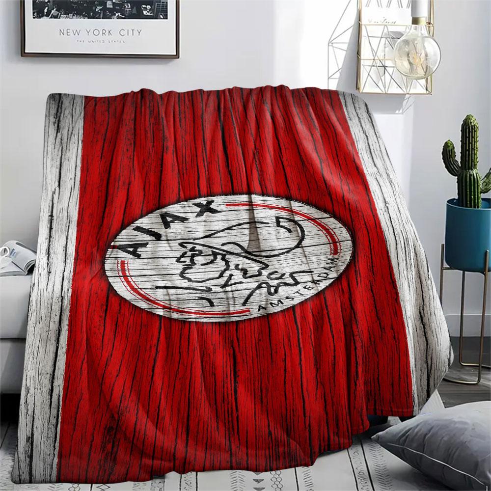 1PC Amsterdamsche Football Club Ajax Patterned Flannel Blanket Suitable For All Seasons for Home Decor Warmth and Comfort Gifts Holiday Present