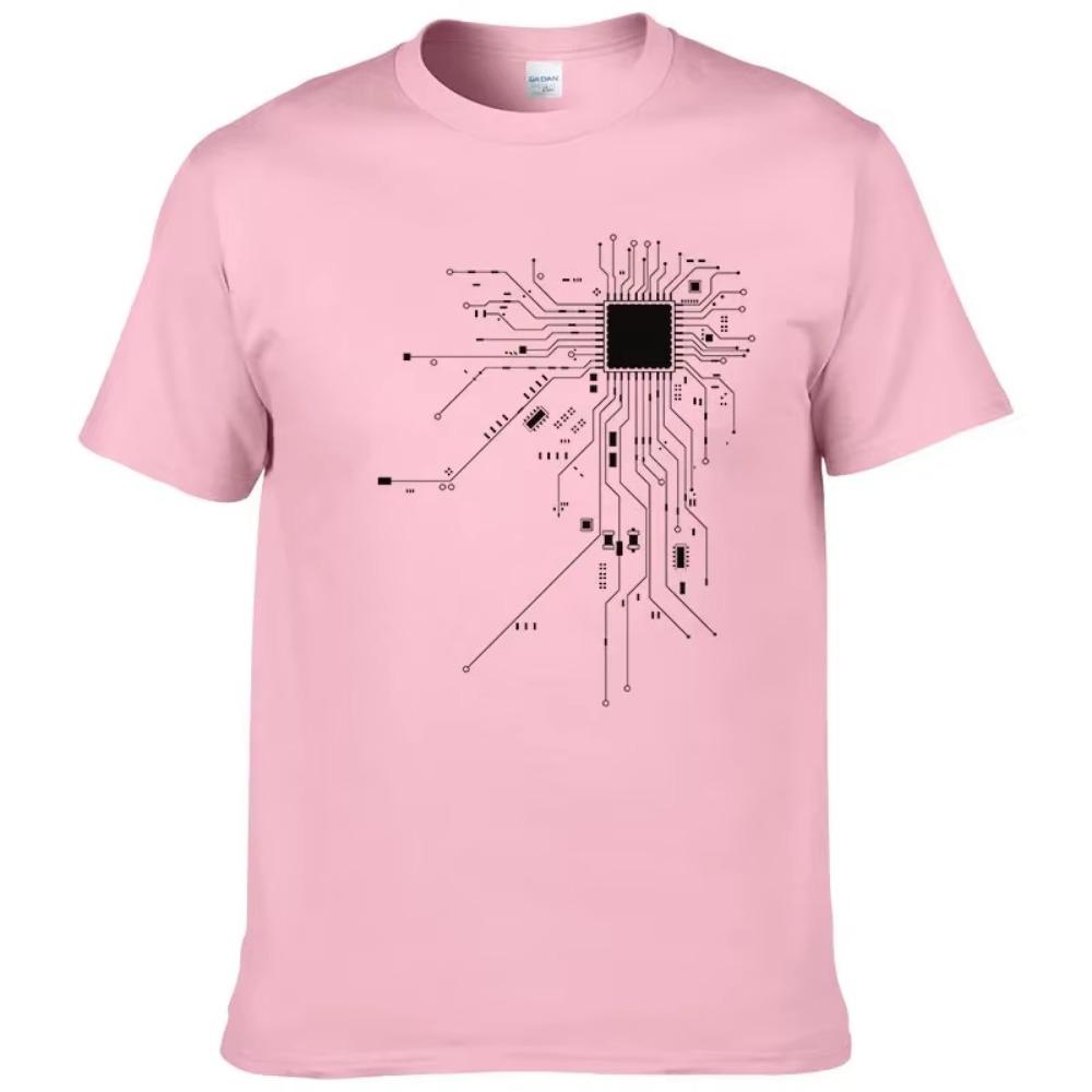 CPU Prozessor Schaltplan T-Shirt 2023 Herren Sommer Baumwoll-T-Shirt Herren Lustige Oberteile Mode Marken-Tees #303