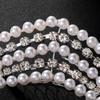 Rhinestones Princess Crown Headband Elegant European Hairband Pearl Headwear  Bridal Accessories