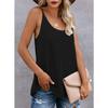Women Loose Striped Color Block Round Neck Sleeveless Knit Tank Top