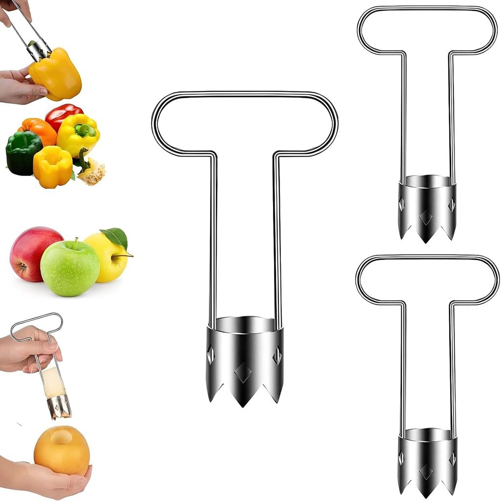 Stainless Steel Vegetable Corer Durable Manual Core Remover Tool for Fruit and Vegetable Preparation Kitchen Use