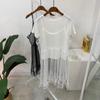 C S In The Room Via Dot Sheer Frill buStier mIni dreSS 2Color