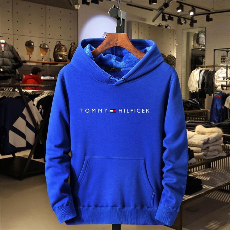 2025 Men's Trendy Fleece Hoodie with Printed Hood