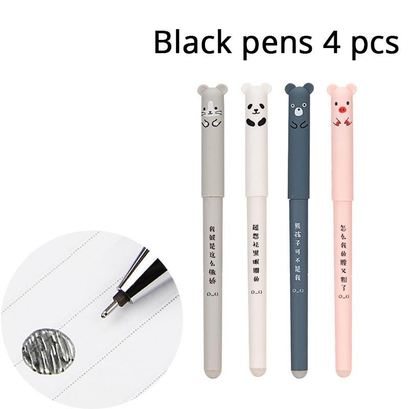 Heiß! Radierbare Kugelschreiber, Set mit Stiften und Minen, erhältlich in Schwarz und Blau, Schulgelstifte, Schreibwaren