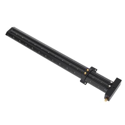 Woodworking   Tool 14inch Metal Aluminium Alloy Double Line Marking Ruler   T Type Measuring Scribing Ruler