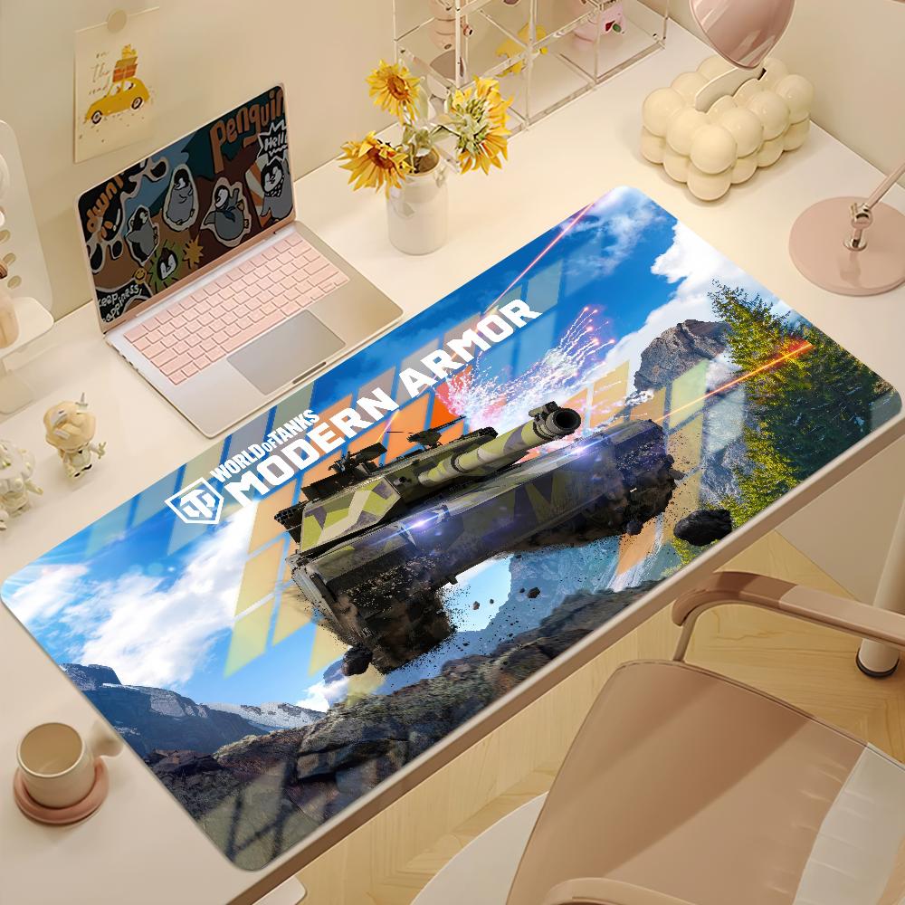 WWorld of Tanks Hra Cool Podložka pod myš Podložka na stůl Velká Protiskluzová Neotřepávající se Klávesnice Ergonomická Kancelářská Gumová PC Domácí Vlastní