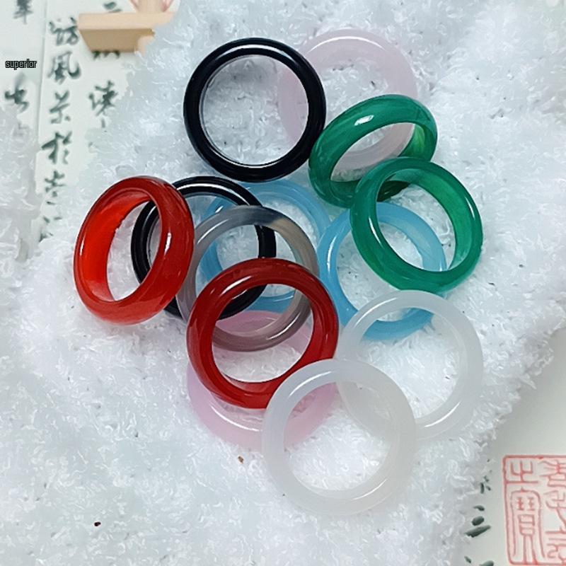 

Chalcedony Rolling Ring Band with Tassel Handmade DIY Jewelry Pendant