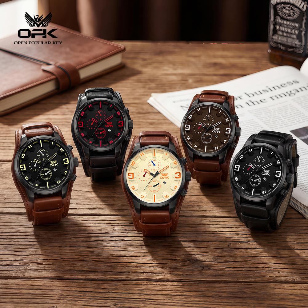 OPK Brand Watches Fashionable and Atmospheric Quartz Watches Casual and Sporty Men's Watches Men's Watches 6091