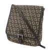 FENDI Zucchino Shoulder Bag Brown Nylon canvas Women Used