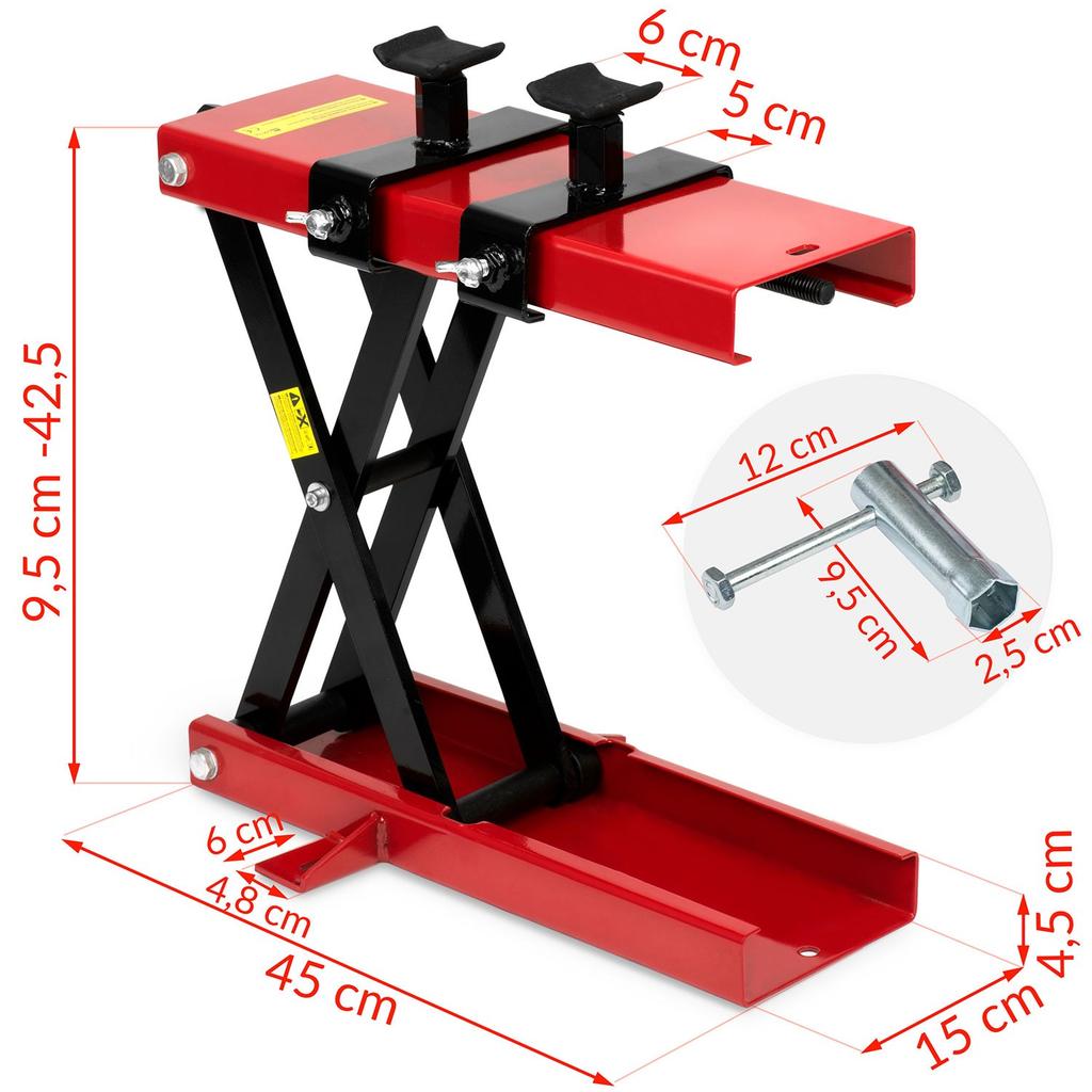 Mp1 Motorcycle Lift Black And Red
