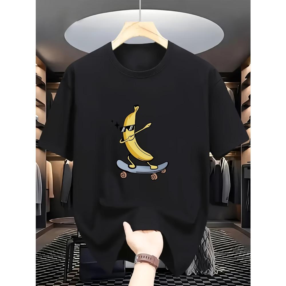 

Summer Cartoon Chicken Banana Print Children s T-Shirt Crew Neck Kids Short Sleeve Casual Sports Fashion Boys Girls Clothes Tops 100