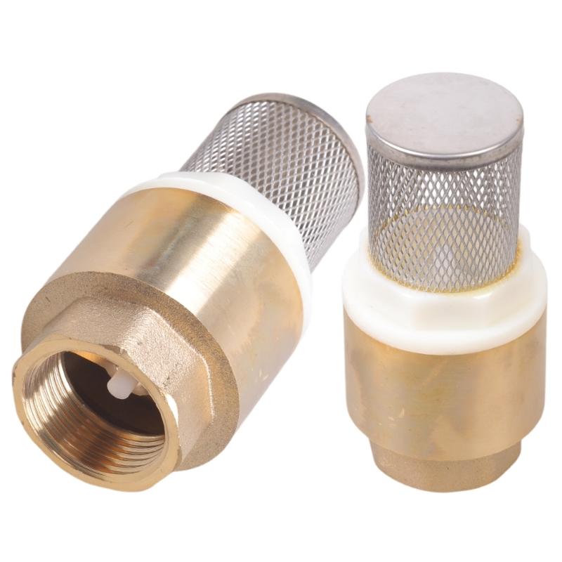 Brass Check Valves with Mesh Strainer Filter 3/4inch Internal Thread Foot Valves Water Pump Bottom Valves Easy To Use