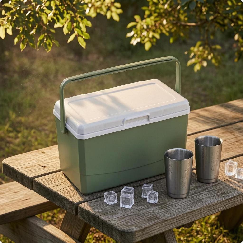 Insulated Cooler Box EPS Insulation Hard PP Liner for Camping, Car Travel