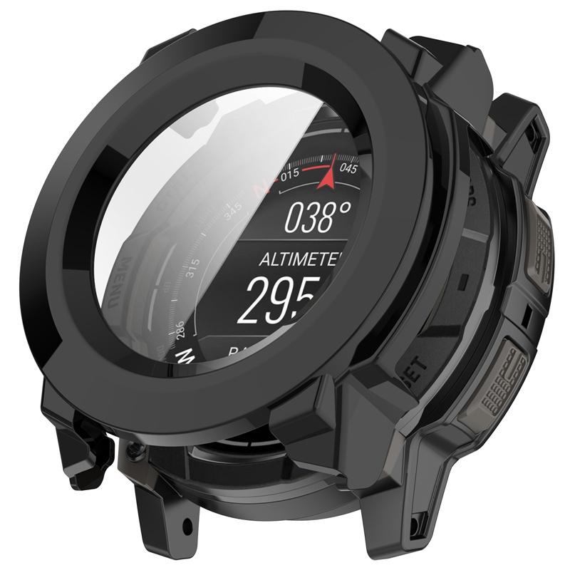 PC Case + Tempered Glass for Garmin Instinct3 45mm/50mm Full Cover Screen Protector Anti-scratch Film Bumper Protective Accessories