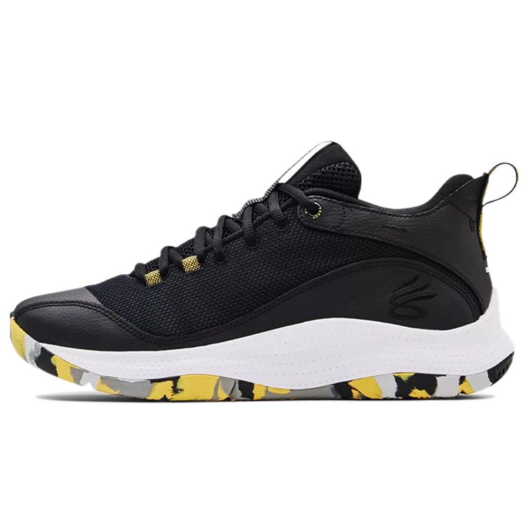 Under Armour Unisex 3Z5 Curry Basketball Shoes Black White Yellow 3023087-004 43