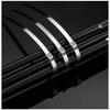 100Pcs 304 Stainless Steel Self-Locking Cable Ties Self-locking Fastening Rings  Wiring Harness