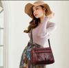 Vintage Shoulder Bag For Women Pu LeatheCrossbody Multifunction Messenger Bag Small SquareMommy Handbag