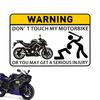 Ozozuize Bike Stickers, Funny Bike Stickers, Motorcycle Warning Stickers Motorcycle PVC Decals No Touch