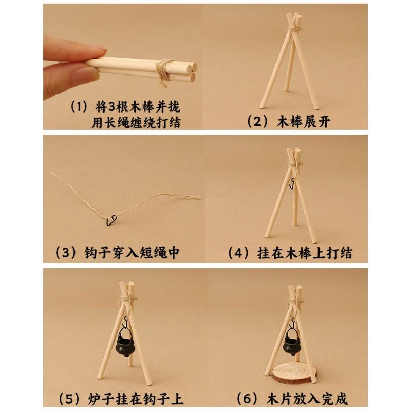 Doll House Simulation Mini Match Miniature Ceiling Furnace Model Ornaments Outdoor Scene Diy Handmade Decoration Accessories