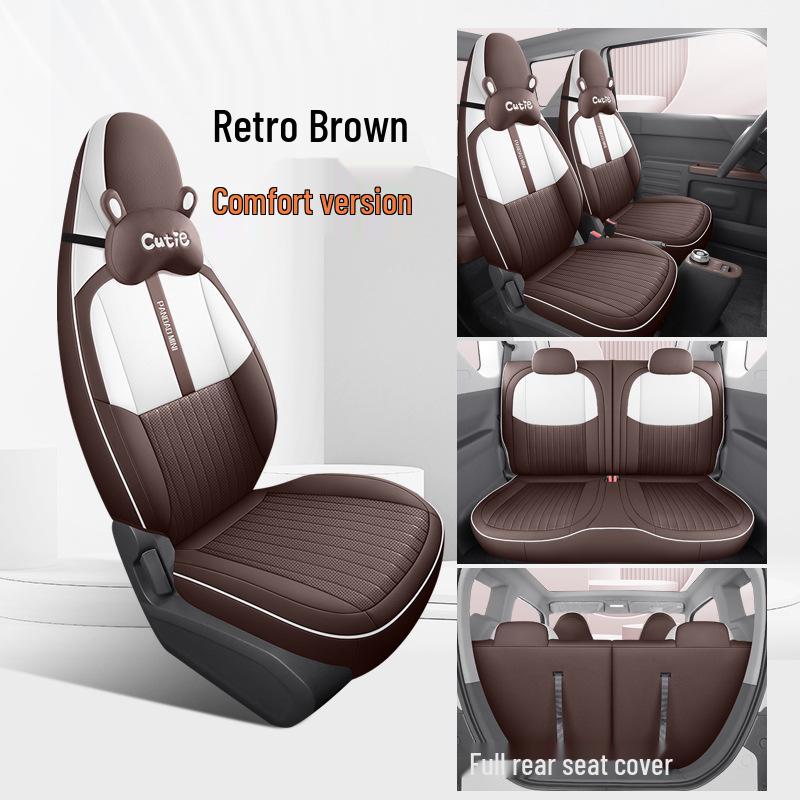 Geely Panda MINI Full Leather All-Season Car Seat Cushion and Cartoon Electric Seat Cover