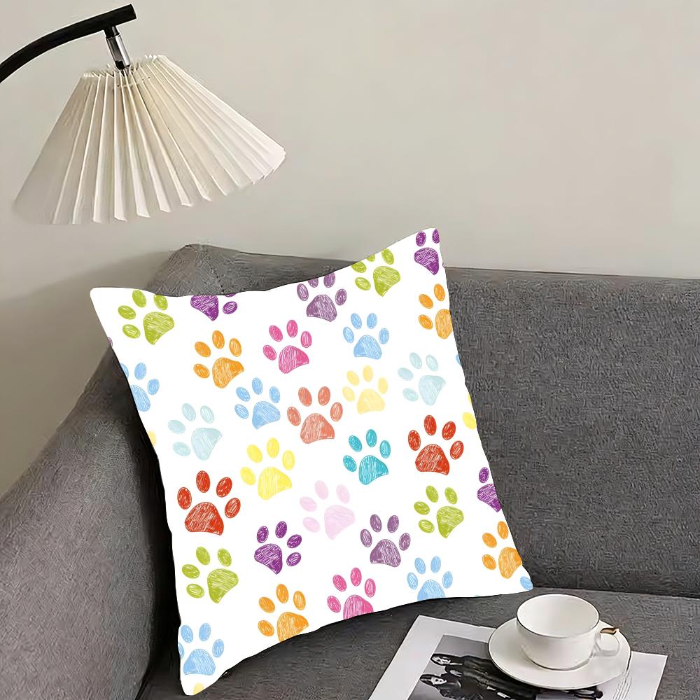 Paw Cute Cushion Cover Pillowcase Ultra Soft Skin Friendly Fabric Cloud Like Comfort  Concealed Zipper