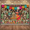One Polyester Backdrop for the Day of the Dead Celebration, 5x7 Feet, Day of the Dead Altar Bannerzyc