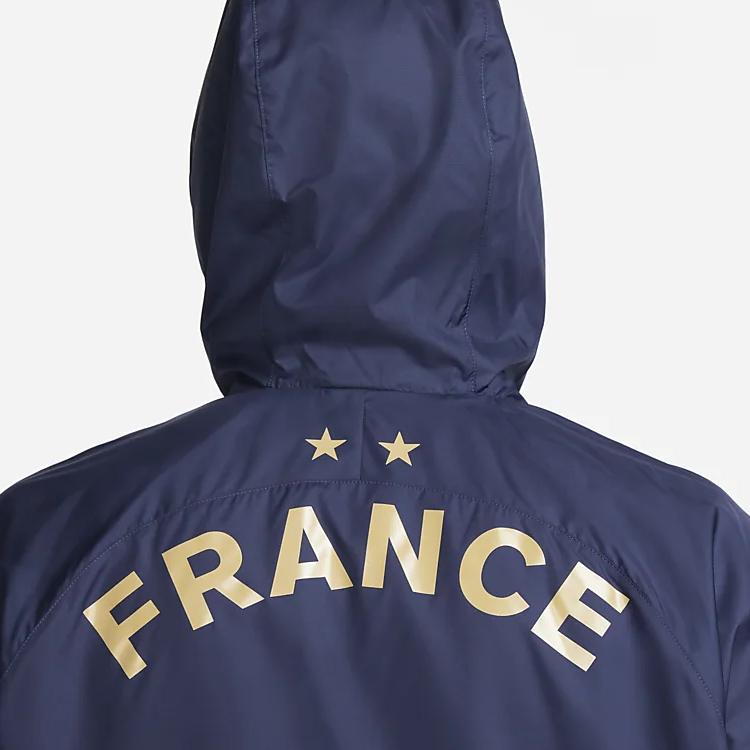 Nike Solid Color Zip-Up Hooded Jacket Men Outerwear Blue DH4698-410