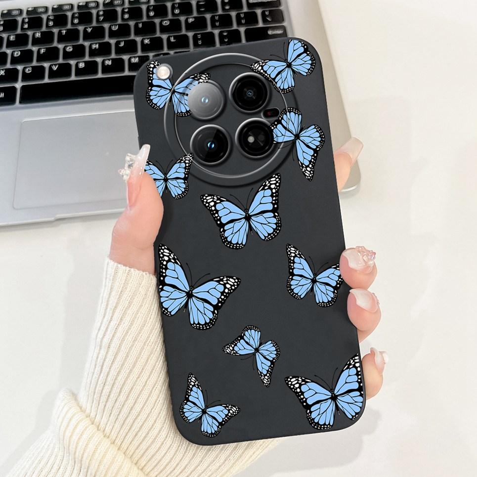 For Infinix Zero 40 4G 5G Back Cover 6.78" On Infinix X6860 X6861 Capa Flower Butterfly Women Fashion Phone Case Liquid Silicone