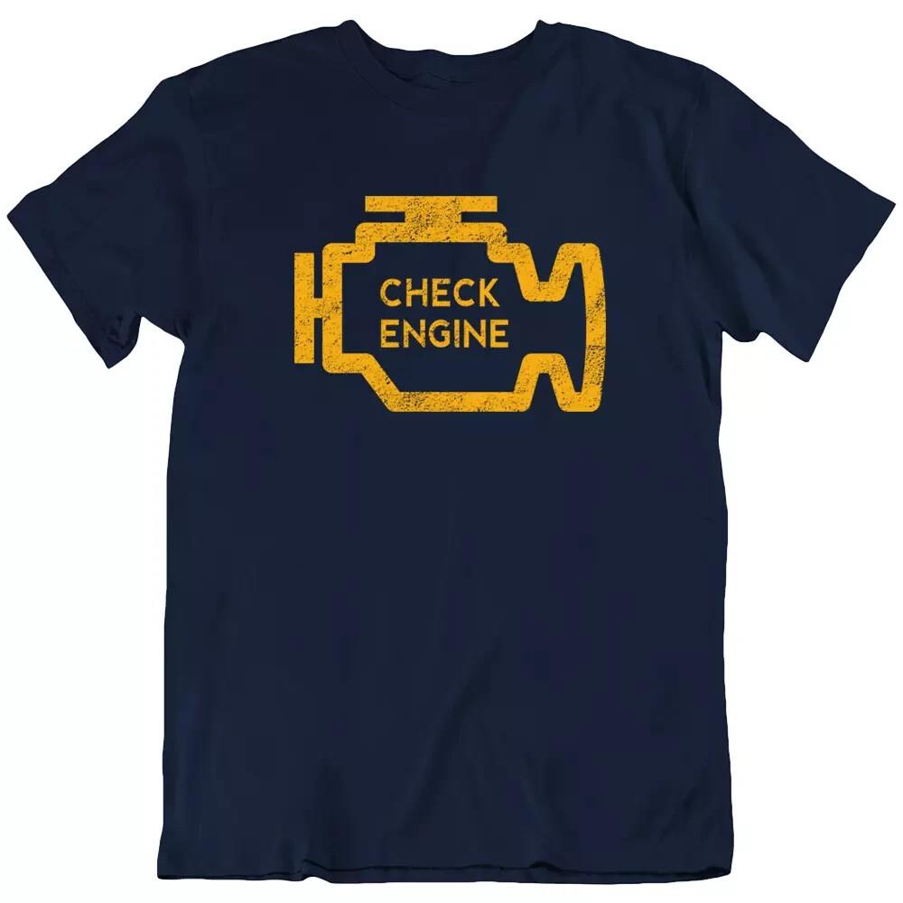 

Check Engine Racing Car Sign Driver Petrol Head Racer T Shirt Tee Gift New 4XL