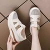 Platform Mesh Surface Breathable Shoes for Women, New Style, Head Covering Sandals, Soft Sole Shoes