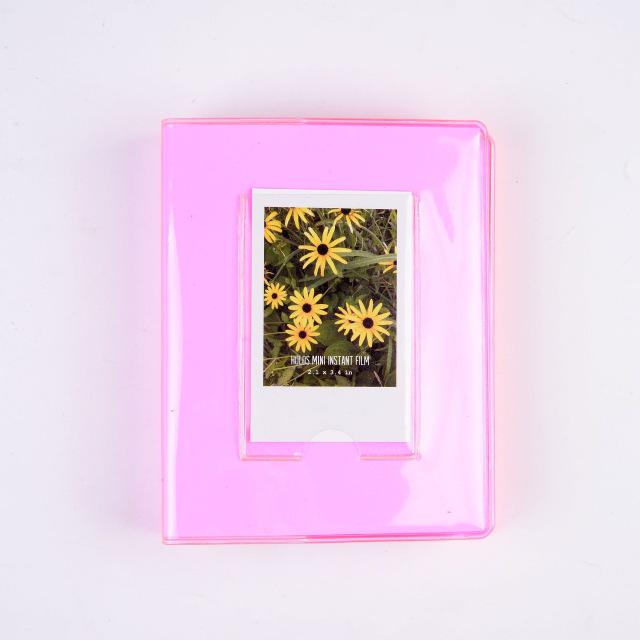 64 кармана 3-дюймовый мини-фотоальбом Instax ярких цветов для Fujifilm Instax Film Paper Name Card розовый