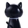Friendly Solar Powered Black Dancing Cat Figure Solar Toy Doll Shaking Head Cat Bobble Head Doll