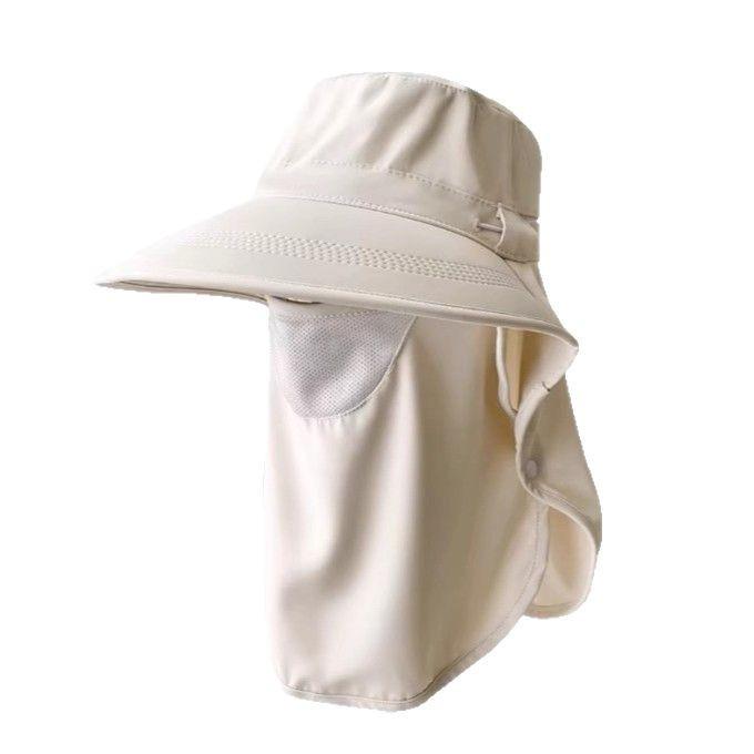 Women's All-in-One Sun Protection Hat with Breathable Face Mask & Neck Guard - UV Shield for Outdoor Summer Activities
