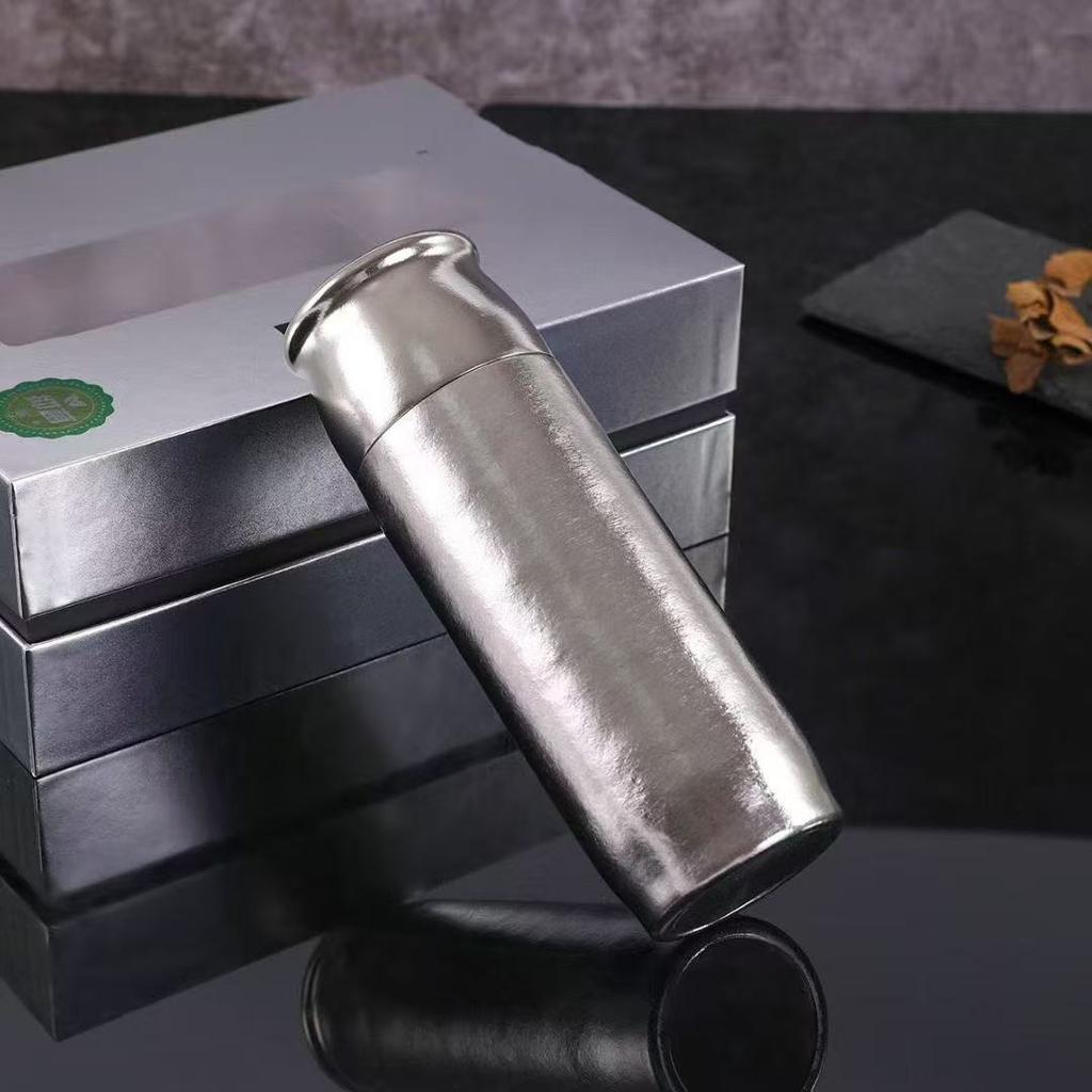 Capacity 390ml Titanium Thermos Hot Drink Insulated Mug  Tea Water Separation Insulated Cup Car Travel Gift Mugs Vacuum Flasks