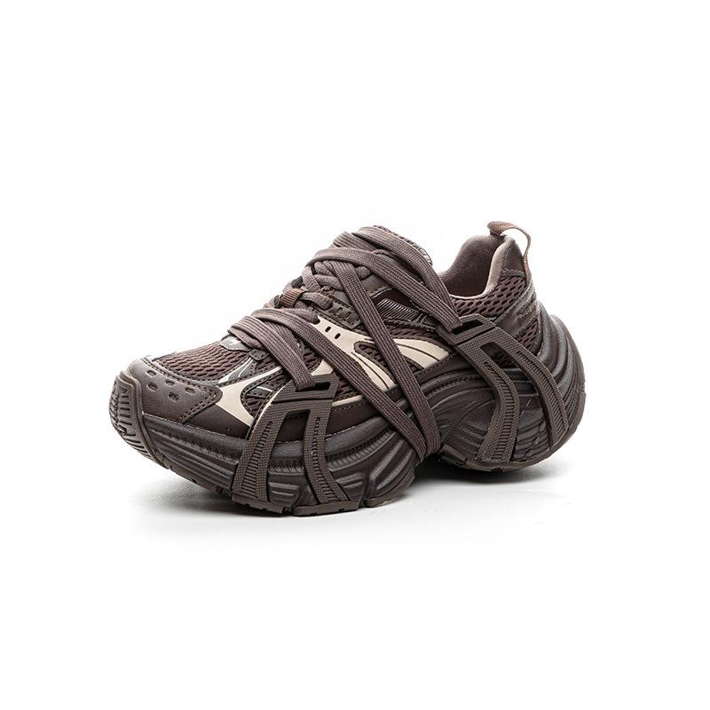 

Fashion platform functional wind dad shoes women s 2025 spring new non-slip and wear-resistant leather breathable casual sports shoes 40