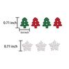 20mm White Wooden Snowflake Decorations for Christmas Trees