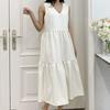 New ArriVals Open Run Bridal Shower Self Wedding V Neck sleeVeless Tiered Dress