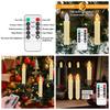 Velas cônicas LED sem chama, árvore de Natal, luzes de velas elétricas, mini velas cônicas com clipe e temporizador remoto para decoração de casamento