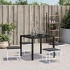 VidaXL Tabourets de jardin avec coussins 4pcs blanc acier et textilène, siège de jardin, tabouret d'extérieur, siège cube, 4008591