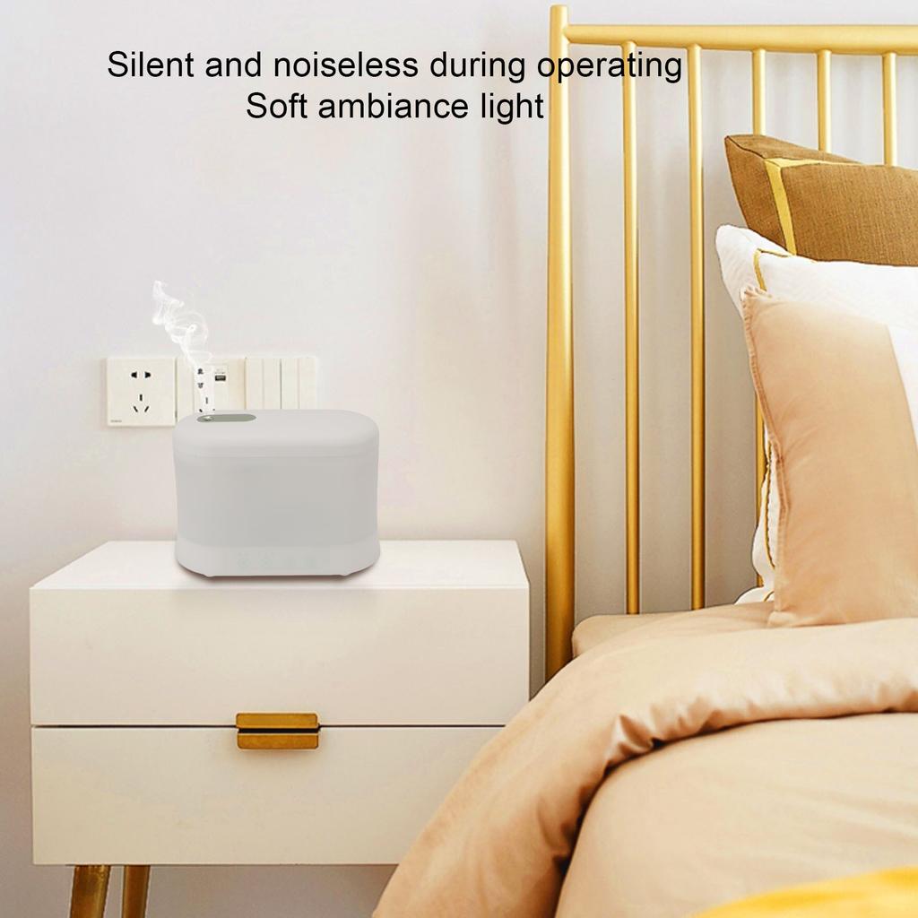 Desktop Humidifier Small Office Bedroom Table Top Silent with Aromatherapy Light 1.8L Water Tank Intelligent Timed