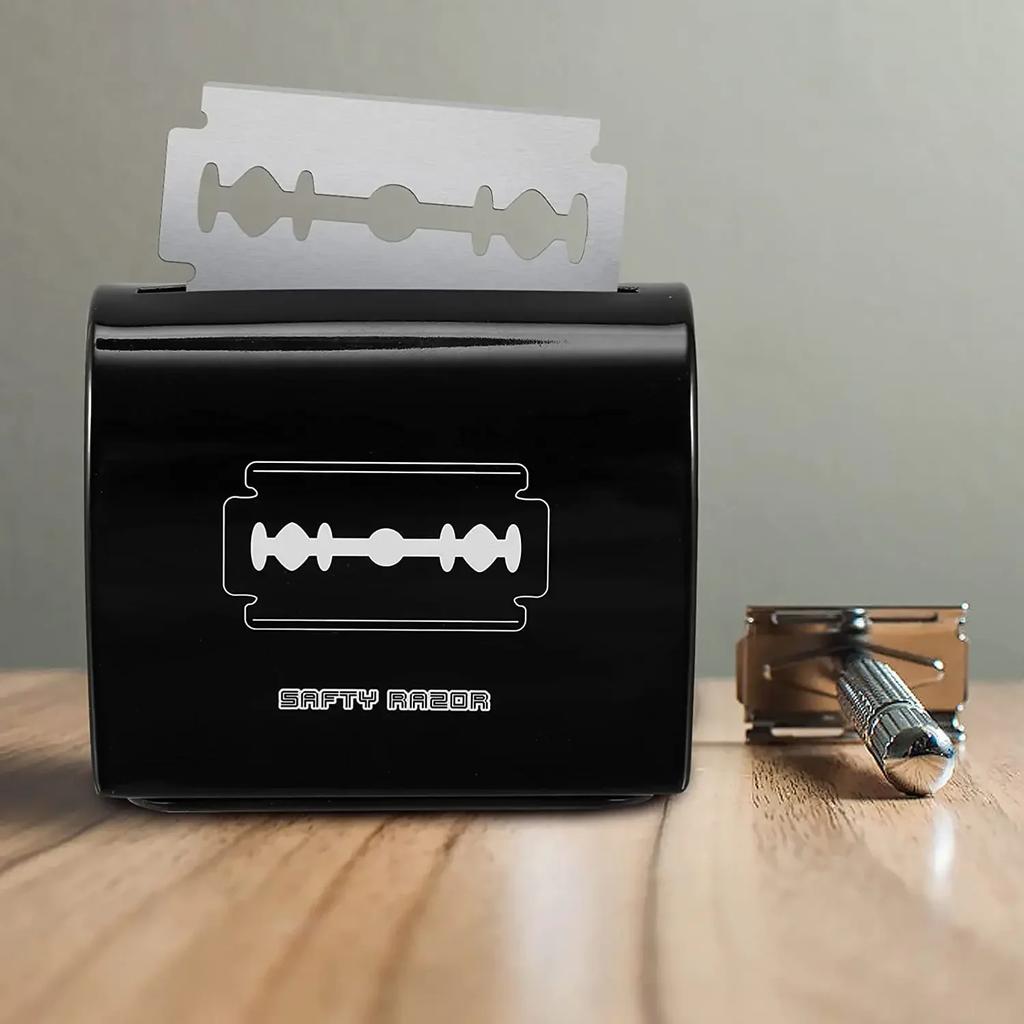 Mini Razor Blades Disposal Case Razor Blade Recycling Boxes Trash Can Needle Tube Trash Collector Organizer Barber Accessories